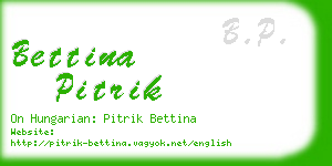 bettina pitrik business card